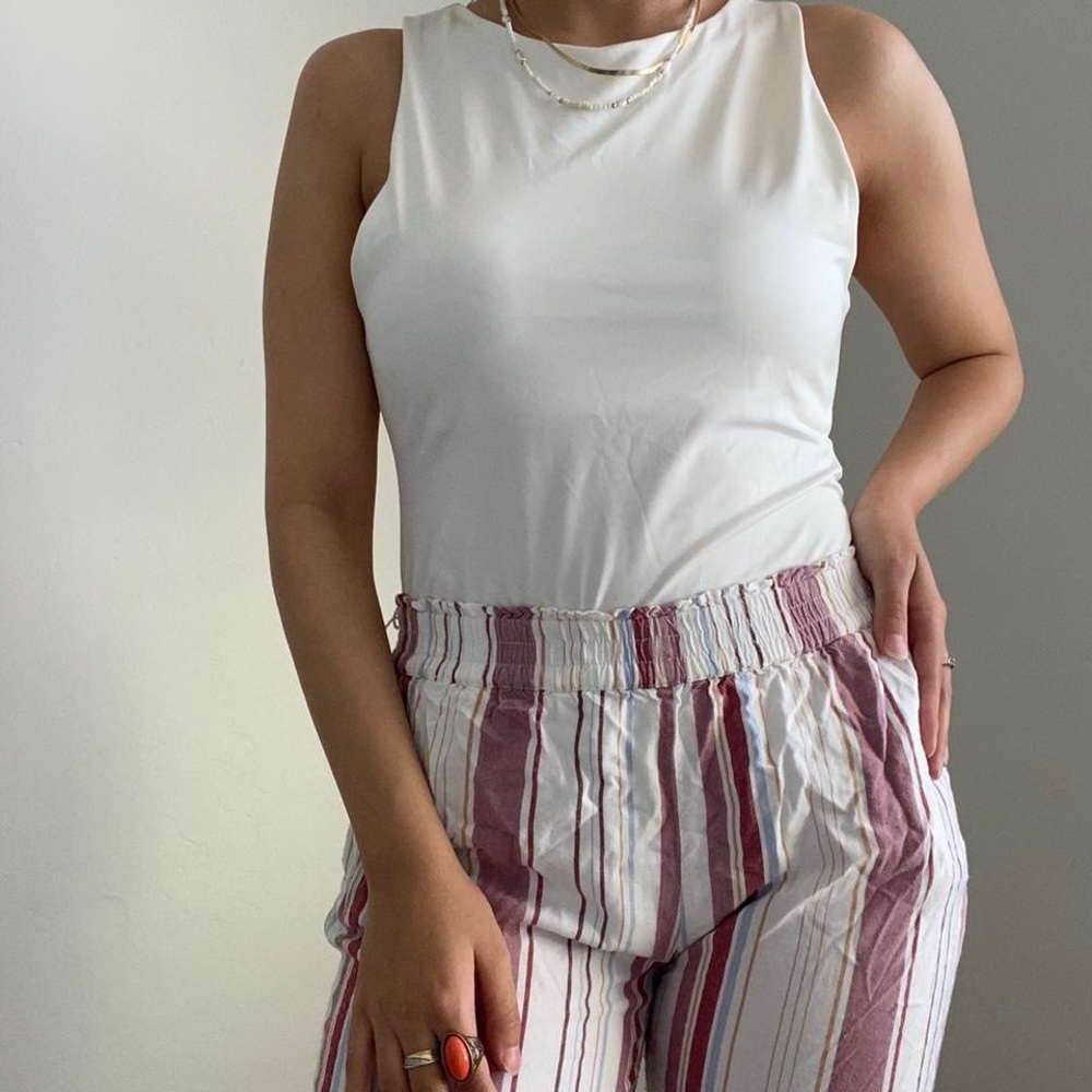 American Eagle Striped Flowy Beach Pants Size Medium